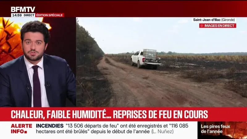 ÉDITION SPÉCIALE : CHALEUR, FAIBLE HUMIDITÉ… REPRISES DE FEU EN COURS – 27/07