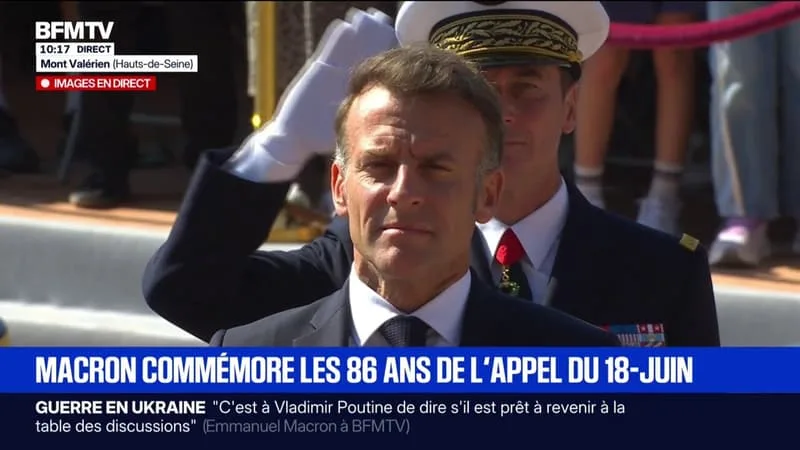 LA MARSEILLAISE RETENTIT LORS DE LA CÉRÉMONIE DE COMMÉMORATION DE L’APPEL DU 18-JUIN AU MONT VALÉRIEN