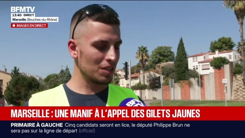 MARSEILLE: UNE DIZAINE DE GILETS JAUNES SE SONT RASSEMBLÉS POUR LA DÉFENSE DU POUVOIR D’ACHAT