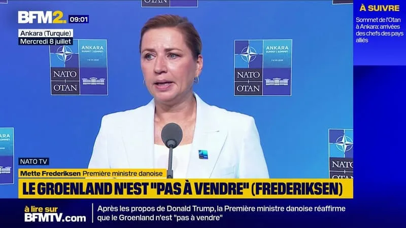 « LE GROENLAND N’EST BIEN ÉVIDEMMENT PAS À VENDRE », RÉAFFIRME METTE FREDERIKSEN, PREMIÈRE MINISTRE DANOISE