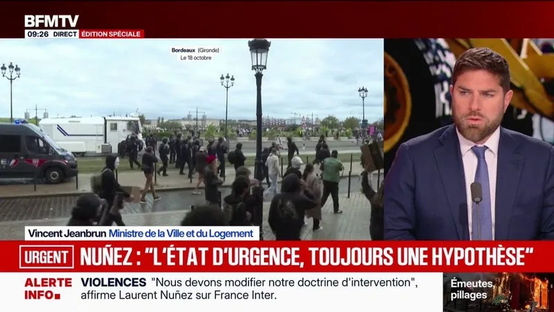« ON VIT QUELQUE CHOSE DE NOUVEAU, UNE CONJONCTION DE FORCES DU CHAOS QUI S’ADDITIONNENT », SOULIGNE VINCENT JEANBRUN, MINISTRE DE LA VILLE
