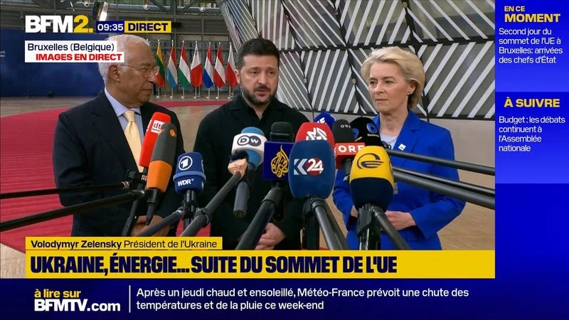 GUERRE EN UKRAINE: VOLODYMYR ZELENSKY ATTEND DES DISCUSSIONS AVEC L’UE SUR LA « DÉFENSE AÉRIENNE ET DES FINANCEMENTS »