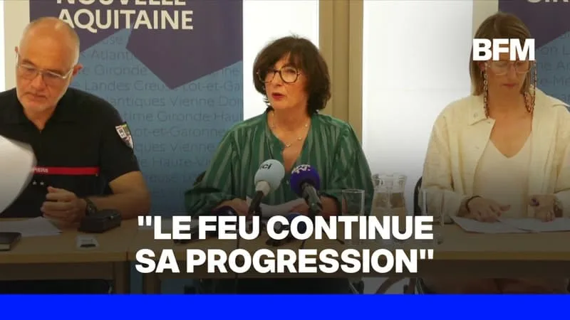 INCENDIE EN GIRONDE, PARTICULES FINES, PROGRESSION DU FEU: LE NOUVEAU POINT PRESSE DE LA PRÉFÈTE