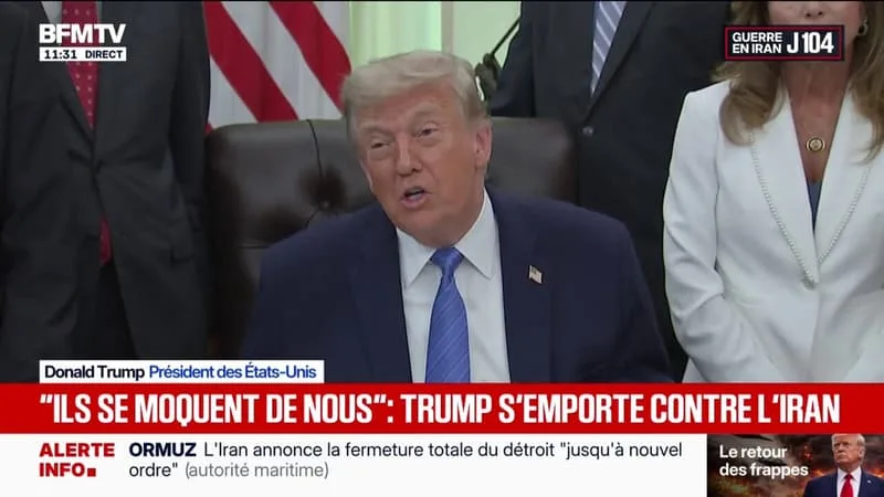 « ON VERRA BIEN CE QUE DONNERA CET ACCORD »: DONALD TRUMP AFFIRME CONTINUER DE « FRAPPER FORT » L’IRAN BIEN QUE LES NÉGOCIATIONS SONT TOUJOURS EN COURS