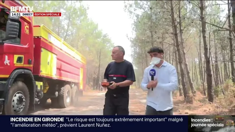 INCENDIE EN GIRONDE: PLUSIEURS OPÉRATIONS DE NOYAGE EN COURS CONTRE DE POTENTIELLES REPRISES