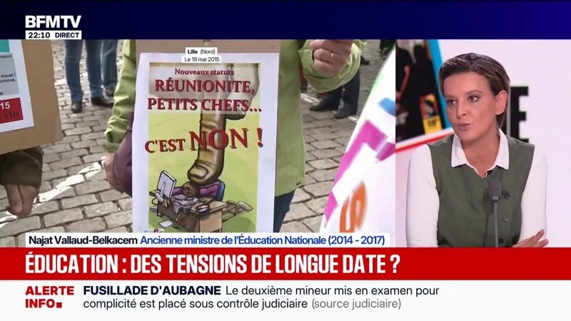 NAJAT VALLAUD–BELKACEM, ANCIENNE MINISTRE DE L’ÉDUCATION NATIONALE, RECONNAÎT « DES ERREURS DANS LA GESTION DES MANIFESTATIONS » DE SON ANCIEN GOUVERNEMENT ET SOUHAITE « TIRER DES LEÇONS DU PASSÉ »