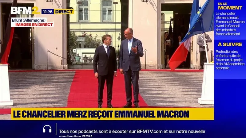 LE CHANCELIER ALLEMAND FRIEDRICH MERZ REÇOIT EMMANUEL MACRON POUR UN CONSEIL DES MINISTRES FRANCO-ALLEMAND