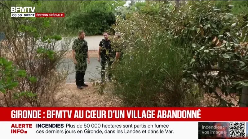 INCENDIE EN GIRONDE: LES GENDARMES MOBILISÉS POUR PROTÉGER LES HABITATIONS ÉVACUÉES