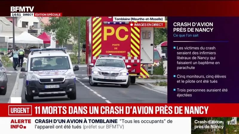 L’AVION CIVIL QUI S’EST ÉCRASÉ PRÈS DE NANCY N’A « PAS FAIT DE VICTIMES COLLATÉRALES », MAIS LES 11 OCCUPANTS SONT DÉCÉDÉS