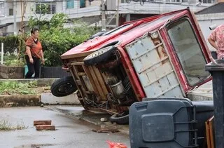 EN IMAGES. LE TYPHON BAVI A FRAPPÉ LA CHINE ET CAUSÉ DE NOMBREUX DÉGÂTS