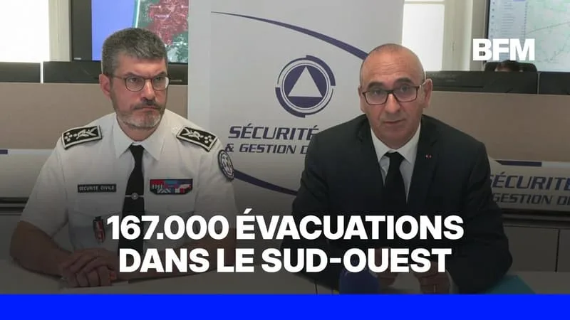 INCENDIES: 98.000 HECTARES BRÛLÉS EN FRANCE, 167.000 ÉVACUATIONS DANS LE SUD-OUEST