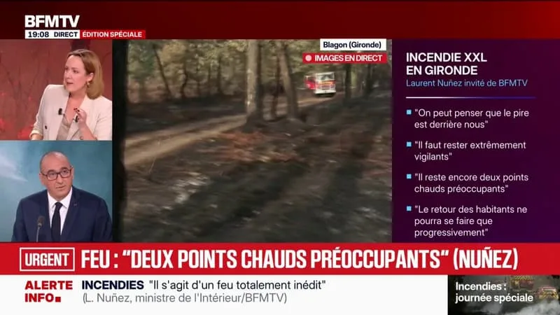 « IL N’Y AVAIT PAS D’AUTRE SOLUTION »: LAURENT NUÑEZ SOUTIENT LES ÉVACUATIONS DÉCIDÉES PAR LA PRÉFÈTE SOPHIE BROCAS EN GIRONDE
