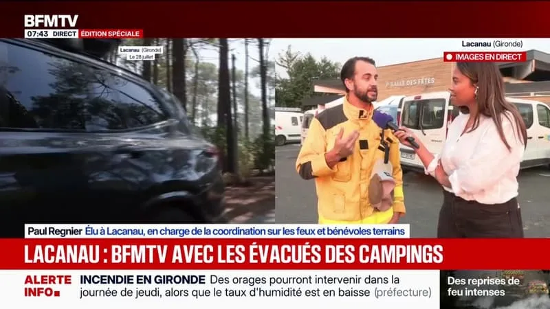 « LE GROUPE EST PASSÉ DE 20 VOLONTAIRES À 660 », EXPLIQUE CET ÉLU À LACANAU EN CHARGE DE LA COORDINATION DES BÉNÉVOLES SUR LES FEUX