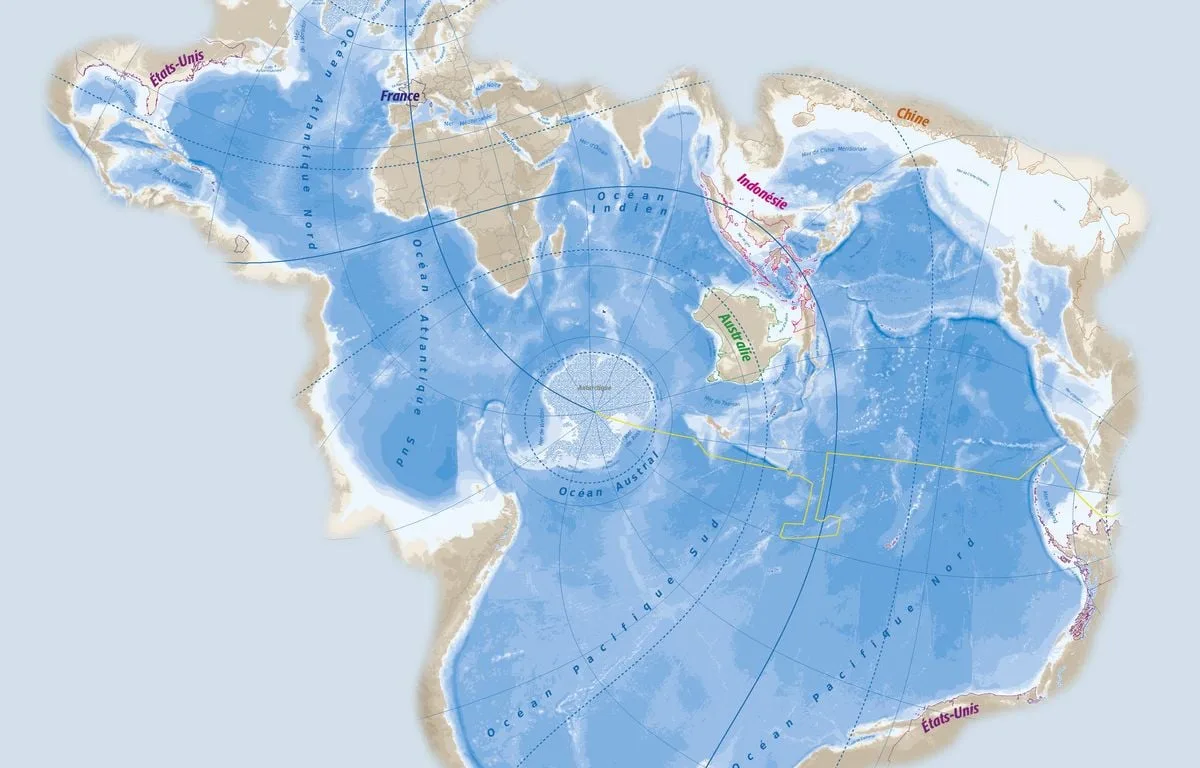 « LE POINT DE VUE D’UN POISSON »… A QUOI SERT CETTE CARTE DU MONDE QUI REPRÉSENTE « L’OCÉAN UNIQUE » ?