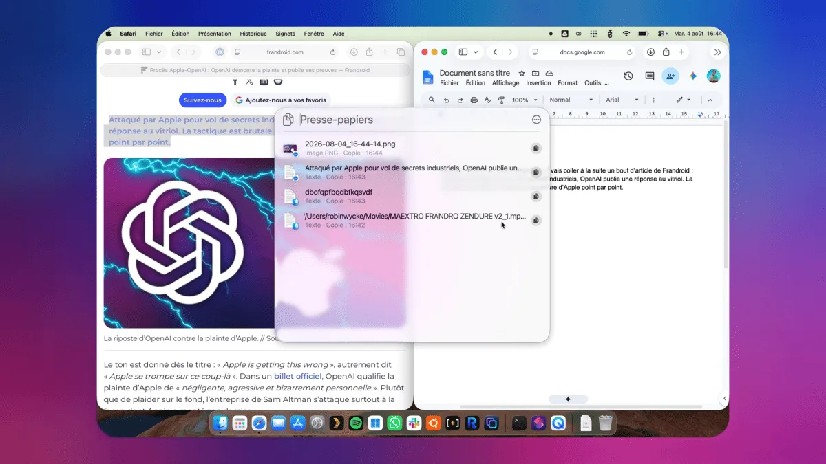 MACOS 26 : CE RACCOURCI PRATIQUE POUR MES COPIER-COLLER ME SIMPLIFIE LA VIE