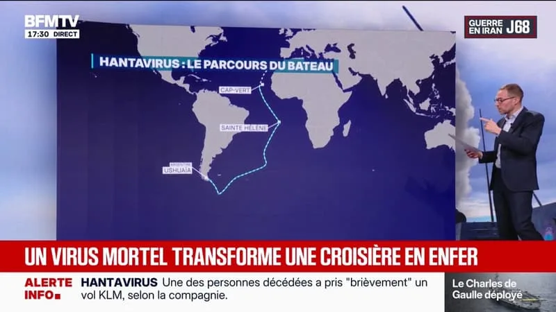 HANTAVIRUS: CE QUE L’ON SAIT DU NAVIRE DE CROISIÈRE CONFINÉ AU LARGE DU CAP-VERT