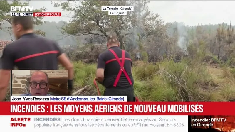 INCENDIE EN GIRONDE: « AUJOURD’HUI EST UNE JOURNÉE DE BASCULE, SOIT ÇA PASSE, SOIT ÇA CASSE », CONFIE LE MAIRE DE BIGANOS
