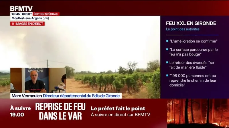 INCENDIE EN GIRONDE: « LES OPÉRATIONS DE RÉINTÉGRATION SE PASSENT DANS LE BON ORDRE », ASSURENT LES AUTORITÉS
