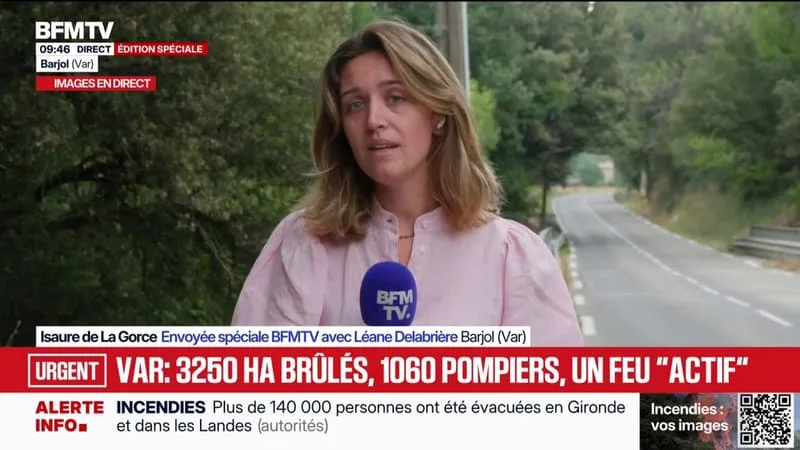 INCENDIE DANS LE VAR: LE FEU EST TOUJOURS « ACTIF », 3.250 HECTARES DÉJÀ PARCOURUS