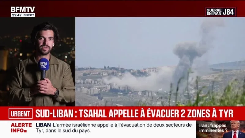 SUD-LIBAN: L’ARMÉE ISRAÉLIENNE APPELLE À ÉVACUER DEUX ZONES À TYR