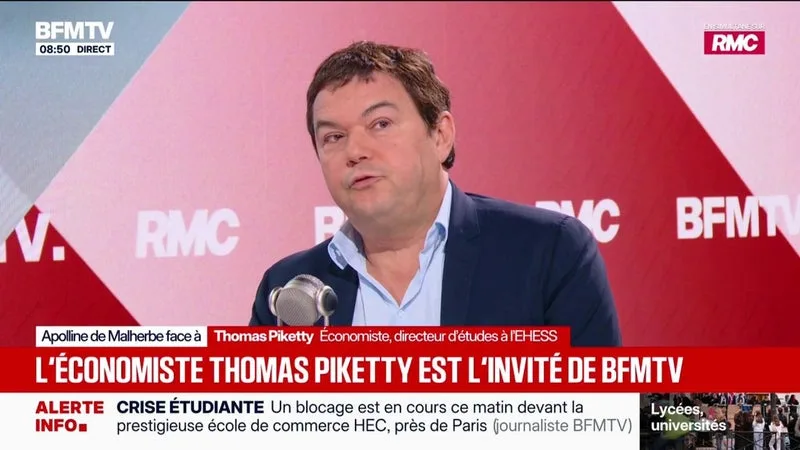 “IL N’EST PAS SUFFISAMMENT À GAUCHE”: THOMAS PIKETTY, ÉCONOMISTE FRANÇAIS, ANNONCE QU’IL EST « PEU PROBABLE » QU’IL TRAVAILLE AVEC RAPHAËL GLUCKSMANN