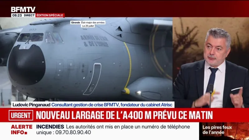 ENGAGEMENT DE L’AVION MILITAIRE A400M: « LES RETOURS SONT POSITIFS QUANT AUX LARGAGES », EXPLIQUE LUDOVIC PINGANAUD, FONDATEUR DU CABINET ATRISC