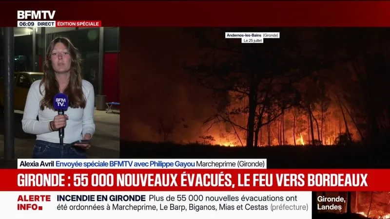 INCENDIE EN GIRONDE: PLUS DE 40.000 HECTARES BRÛLÉS, 55.000 NOUVELLES ÉVACUATIONS ORDONNÉES DANS LA RÉGION DE BORDEAUX