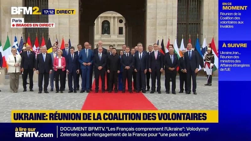 GUERRE EN UKRAINE: LES CHEFS D’ÉTAT DE LA COALITION DES VOLONTAIRES RÉUNIS À L’HÔTEL DES INVALIDES