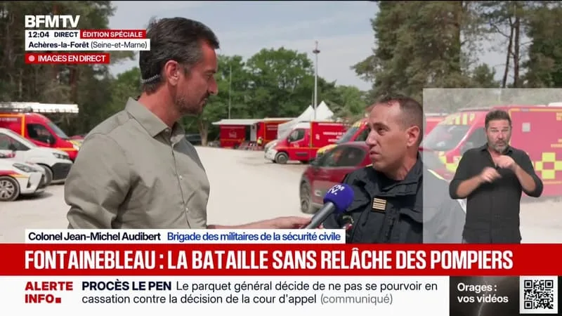 INCENDIE DE FONTAINEBLEAU: « LE FEU PEUT REJAILLIR QUELQUES DIZAINES OU CENTAINES DE MÈTRES PLUS LOIN »
