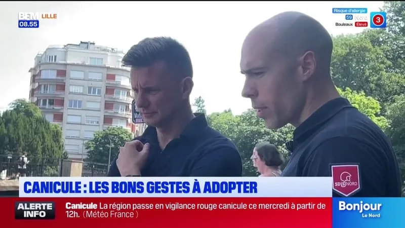 LES POMPIERS FONT DE LA PRÉVENTION AUTOUR DE LA CANICULE