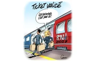LE DESSIN DE CHAUNU : MARINE LE PEN DÉBUTE SA CAMPAGNE, JORDAN BARDELLA RÉTROGRADÉ POUR 2027