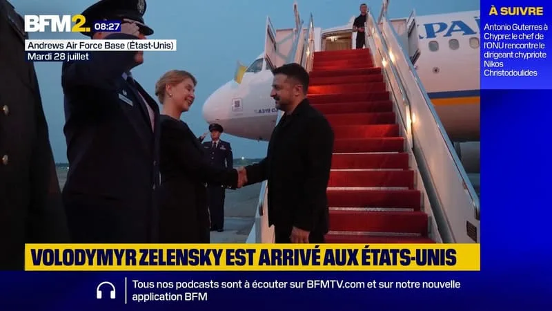 LE PRÉSIDENT UKRAINIEN VOLODYMYR ZELENSKY EST ARRIVÉ AUX ÉTATS-UNIS POUR RENCONTRER DONALD TRUMP