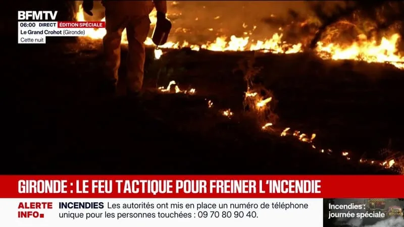 QU’EST-CE QUE LE FEU TACTIQUE, TECHNIQUE UTILISÉE POUR FREINER L’INCENDIE EN GIRONDE?