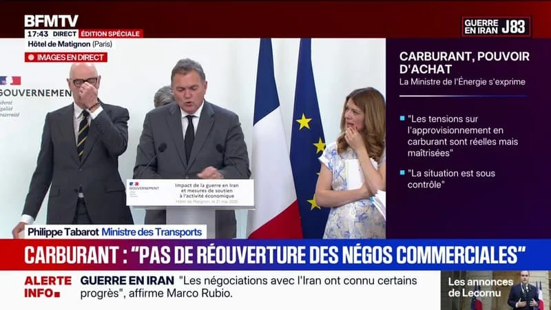 CARBURANTS: PHILIPPE TABAROT, MINISTRE DES TRANSPORTS, ANNONCE LA “RECONDUCTION DU DISPOSITIF D’AIDES FORFAITAIRES POUR TROIS MOIS SUPPLÉMENTAIRES”