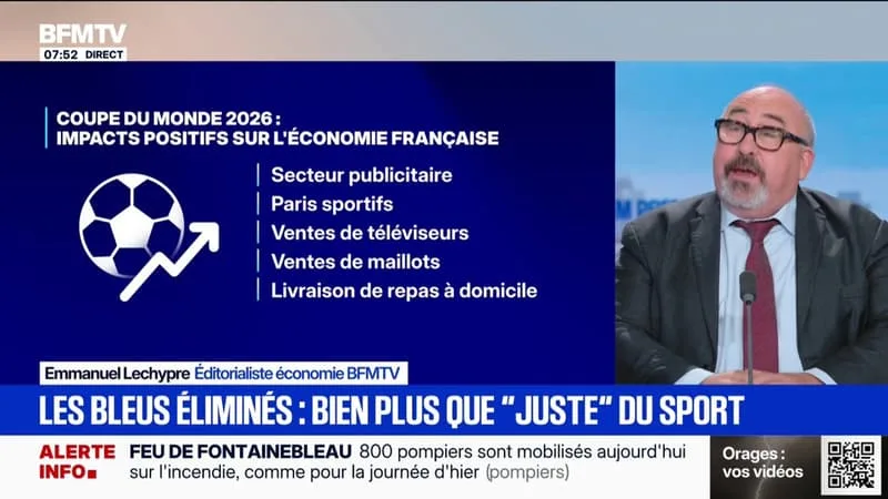 LA DÉFAITE DE L’ÉQUIPE DE FRANCE EN DEMI-FINALE DU MONDIAL EST-ELLE UNE MAUVAISE NOUVELLE POUR L’ÉCONOMIE FRANÇAISE?