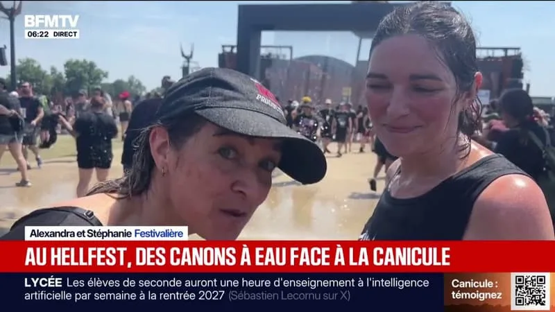 CANICULE: AU HELLFEST, ORGANISATEURS ET FESTIVALIERS S’ADAPTENT POUR FAIRE FACE À LA CHALEUR