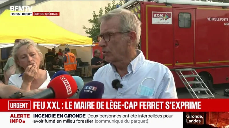 INCENDIE EN GIRONDE: LE MAIRE DE LÈGE-CAP-FERRET DÉCLARE QUE L’INCENDIE A FAIT DEUX BLESSÉS DANS SA COMMUNE