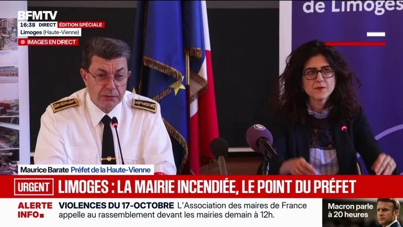 MAIRIE INCENDIÉE DE LIMOGES: LE RÉCIT D’UNE JOURNÉE SOUS TENSION PAR LE PRÉFET DE LA HAUTE-VIENNE