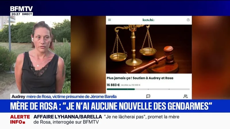 « JE N’AI AUCUNE NOUVELLE DES GENDARMES », DÉCLARE AUDREY, MÈRE DE ROSA, VICTIME PRÉSUMÉE DE JÉRÔME BARELLA