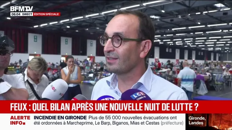 « L’INCENDIE EST TOUJOURS AUX PORTES DE LA MÉTROPOLE », INDIQUE THOMAS CAZENAVE, MAIRE DE BORDEAUX