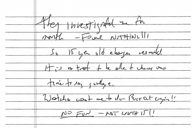 UNE “ÉNIGMATIQUE” LETTRE DE SUICIDE ATTRIBUÉE À JEFFREY EPSTEIN PUBLIÉE PAR LA JUSTICE