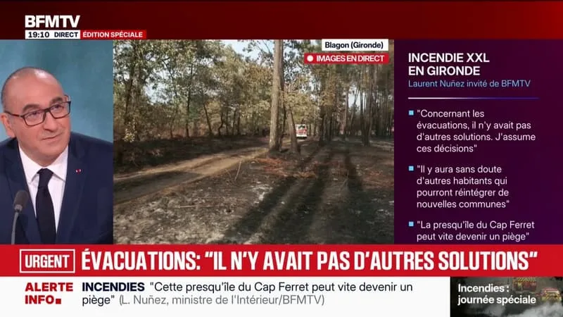 INCENDIE EN GIRONDE: LAURENT NUÑEZ SALUE « LA MOBILISATION EXCEPTIONNELLE » DES AGRICULTEURS ET DE LA SOCIÉTÉ CIVILE