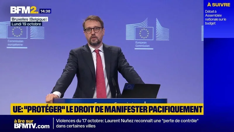 17 OCTOBRE: L’UNION EUROPÉENNE APPELLE LA FRANCE À « PROTÉGER » LE DROIT À MANIFESTER PACIFIQUEMENT