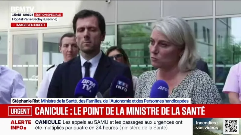 CANICULE: « ON COMMENCE DEPUIS HIER APRÈS-MIDI À VOIR UNE AUGMENTATION IMPORTANTE DES PASSAGES AUX URGENCES », AFFIRME LA MINISTRE DE LA SANTÉ