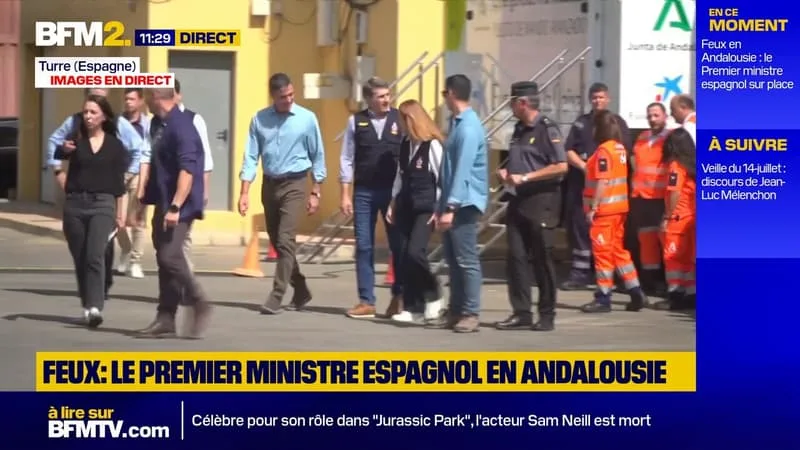 ESPAGNE: PEDRO SÁNCHEZ EST ARRIVÉ SUR LES LIEUX DE L’INCENDIE MEURTRIER EN ANDALOUSIE