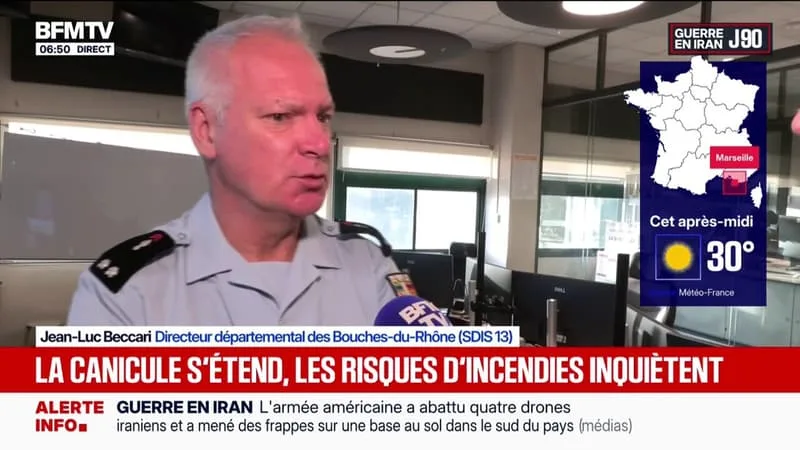 RISQUE D’INCENDIES: « ON COMMENCE À AVOIR UN CERTAIN NOMBRE DE POINTS SENSIBLES », EXPLIQUE JEAN-LUC BECCARI, DIRECTEUR DU SDIS 13