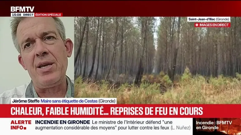 INCENDIES EN GIRONDE: LE MAIRE DE CESTAS APPELLE À « COORDONNER » L’AIDE AUX SINISTRÉS