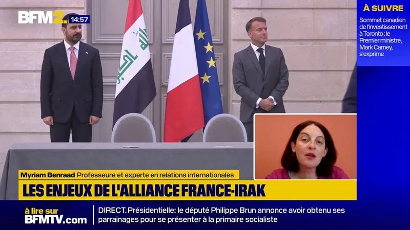 VISITE DU PREMIER MINISTRE IRAKIEN EN FRANCE : L’IRAK « VEUT RETROUVER SA PLACE SUR LA SCÈNE INTERNATIONALE », SELON MYRIAM BENRAAD, EXPERTE EN RELATIONS INTERNATIONALES