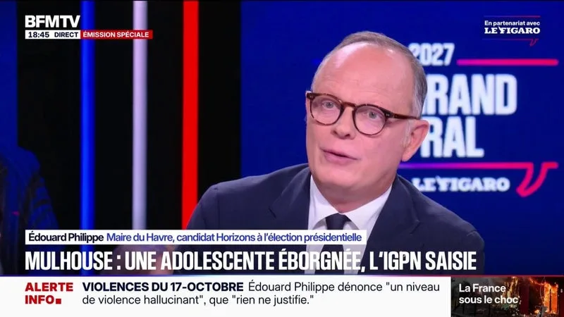 17 OCTOBRE: « JE N’UTILISE PAS LE TERME DE VIOLENCES POLICIÈRES (…), SOUVENT UTILISÉ PAR L’EXTRÊME GAUCHE », EXPLIQUE ÉDOUARD PHILIPPE, CANDIDAT À L’ÉLECTION PRÉSIDENTIELLE