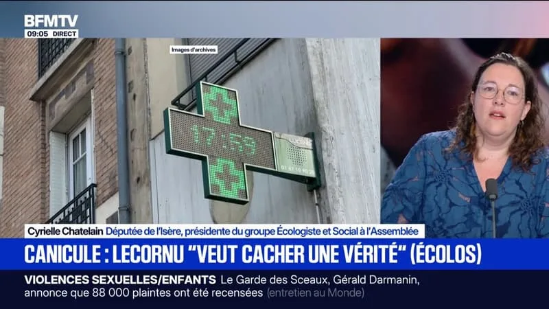 CYRIELLE CHATELAIN, PRÉSIDENTE DU GROUPE ÉCOLOGISTE ET SOCIAL, POINTE « UN GOUVERNEMENT IRRESPONSABLE » DANS LA GESTION DE LA CANICULE, POUR JUSTIFIER LE DÉPÔT D’UNE MOTION DE CENSURE CONTRE LE GOUVERNEMENT